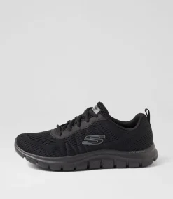 Women SKECHERS Sneakers-150141 TRACK NEW STAPLE SK BLACK BLACK MESH
