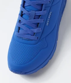 Women SKECHERS Sneakers|Wedges-73690 Uno Stand On Air Dazzling Blue Smooth Sneakers