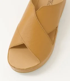 Women SUPERSOFT Comfort|Sandals-Abile Dark Tan Leather Sandals