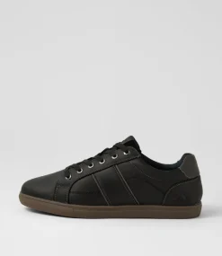 COLORADO Sneakers|Casuals-Ace Black Leather Sneakers