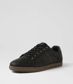 COLORADO Sneakers|Casuals-Ace Black Leather Sneakers
