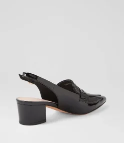Women TOP END Heels-Aidayo Black Patent Leather Heels