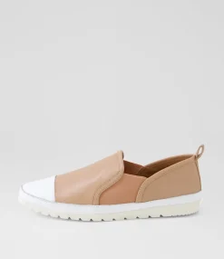 Women DIANA FERRARI Flats-Alainah White Latte Leather Flat Shoes