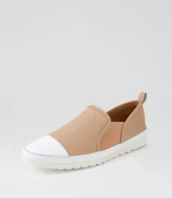 Women DIANA FERRARI Flats-Alainah White Latte Leather Flat Shoes