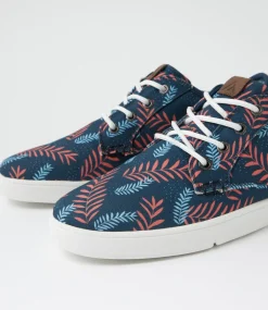 COLORADO Sneakers|Casuals-Albatross Mw Navy Orange Printed Canvas Sneakers
