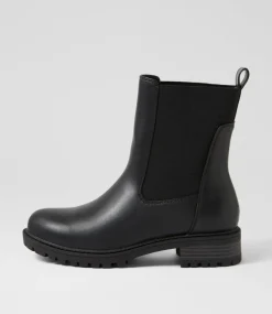Women I LOVE BILLY Boots-Alchero Black Chelsea Boots