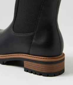 Women I LOVE BILLY Boots-Alchero Black Natural Chelsea Boots