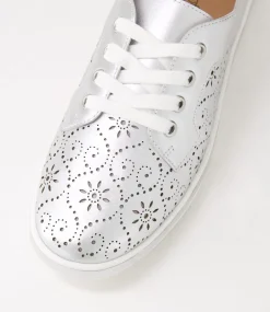 Women SUPERSOFT Comfort|Sneakers-Alexis Silver Leather Sneakers