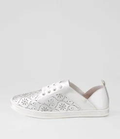 Women SUPERSOFT Comfort|Sneakers-Alexis Silver Leather Sneakers