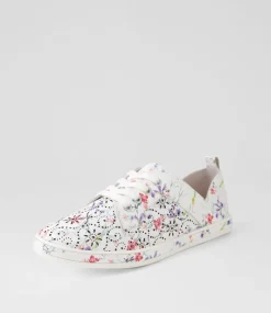 Women SUPERSOFT Comfort|Sneakers-Alexis White Orchid Leather Sneakers