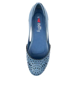 Women I LOVE BILLY Flats-ALKOXY IL DENIM SMOOTH