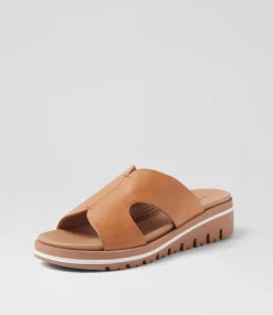 Women SUPERSOFT Comfort|Sandals-Allium Dark Tan Leather Sandals