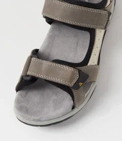 Women COLORADO Comfort|Flats-Alpine Dark Grey Nubuck Sandals