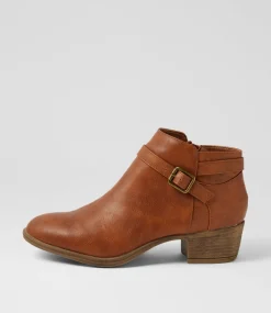 Women I LOVE BILLY Boots-Altoner Cognac Ankle Boots