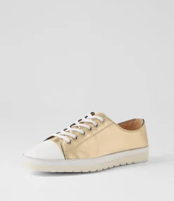 Women DIANA FERRARI Flats-Amitta White Platinum Shrunken Leather Lace Up Flats