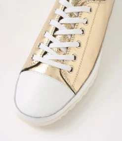 Women DIANA FERRARI Flats-Amitta White Platinum Shrunken Leather Lace Up Flats