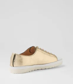 Women DIANA FERRARI Flats-Amitta White Platinum Shrunken Leather Lace Up Flats