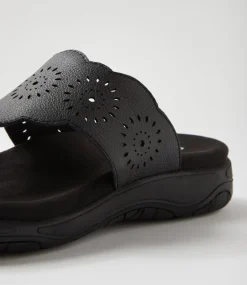 Women COLORADO Comfort|Slides-Aneto Black Leather Slides