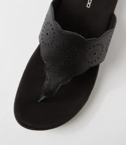 Women COLORADO Comfort|Slides-Aneto Black Leather Slides