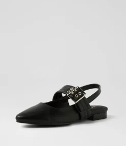Women I LOVE BILLY Flats-Angelli Black Flat Shoes