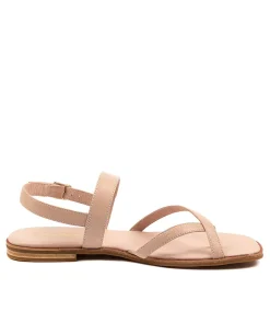 Women DIANA FERRARI Flats|Sandals-ANORD DK NUDE LEATHER