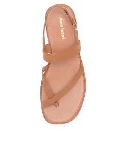 Women DIANA FERRARI Flats|Sandals-Anord Light Camel Leather Sandals