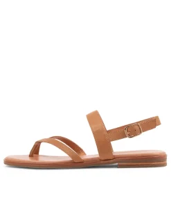 Women DIANA FERRARI Flats|Sandals-Anord Light Camel Leather Sandals
