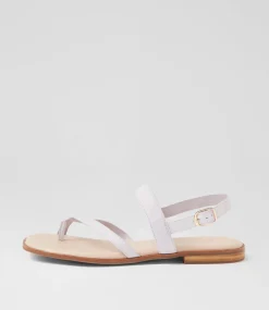 Women DIANA FERRARI Flats|Sandals-Anord Lilac Leather Sandals