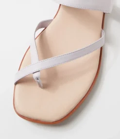 Women DIANA FERRARI Flats|Sandals-Anord Lilac Leather Sandals