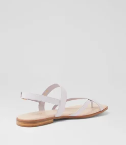Women DIANA FERRARI Flats|Sandals-Anord Lilac Leather Sandals