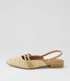 Women I LOVE BILLY Flats-Antees Natural Synthetic Raffia Flat Shoes