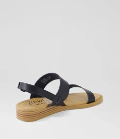 Women BLOWFISH Flats|Sandals-Arcadia Black Sandals