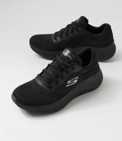 Women SKECHERS Sneakers-Arch Fit 2 Big League Black Fabric Sneakers