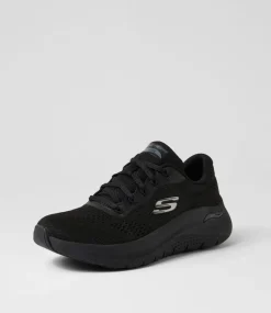 Women SKECHERS Sneakers-Arch Fit 2 Big League Black Fabric Sneakers
