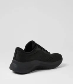 Women SKECHERS Sneakers-Arch Fit 2 Big League Black Fabric Sneakers