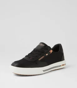 Women SKECHERS Sneakers-Arch Fit Arcade On The Fly Black Smooth Sneakers