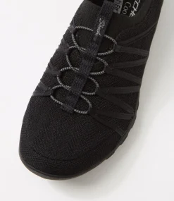 Women SKECHERS Sneakers-Arch Fit Comfy Black Mesh Sneakers