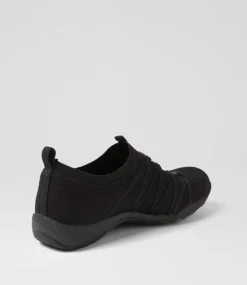 Women SKECHERS Sneakers-Arch Fit Comfy Black Mesh Sneakers
