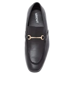 UNCUT Dress Shoes-ARCHIE BLACK SMOOTH SHOES LOAFERS