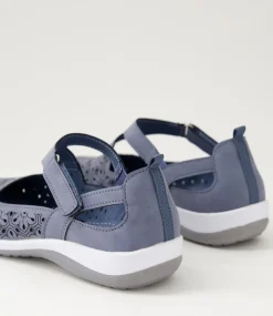 Women I LOVE BILLY Flats-Ardon Mid Blue Nubuck Pu Flat Shoes