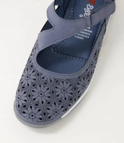 Women I LOVE BILLY Flats-Ardon Mid Blue Nubuck Pu Flat Shoes
