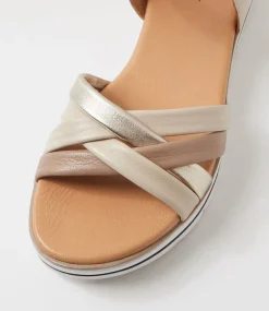 Women SUPERSOFT Comfort|Sandals-Arenia Almond Leather Sandals