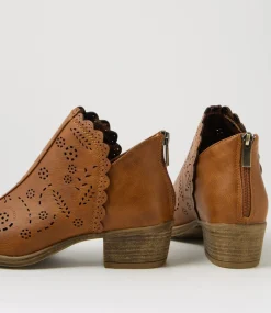 Women I LOVE BILLY Boots-Arino Cognac Ankle Boots