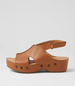 Women SUPERSOFT Sandals-Ariss Dark Tan Leather Sandals