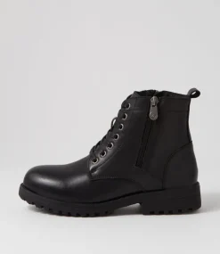 Women COLORADO Boots|Comfort-Arjo Black Leather Ankle Boots