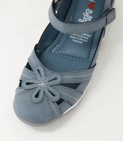 Women I LOVE BILLY Flats-Arkour Mid Blue Nubuck Pu Flat Shoes
