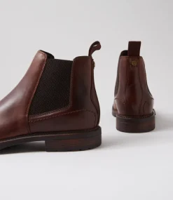 WINDSOR SMITH Boots|Casuals-Arlo Dark Brown Tumbled Leather Chelsea Boots