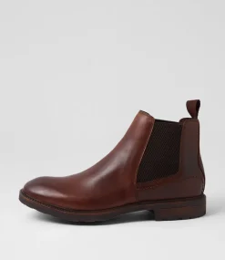 WINDSOR SMITH Boots|Casuals-Arlo Dark Brown Tumbled Leather Chelsea Boots