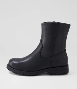 Women COLORADO Boots|Comfort-Armada Black Leather Ankle Boots