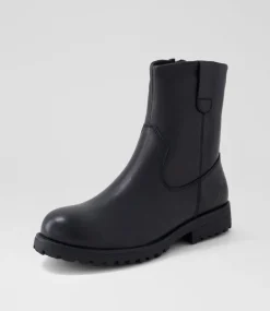 Women COLORADO Boots|Comfort-Armada Black Leather Ankle Boots